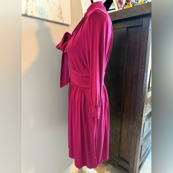 Trina Turk Fuchsia Long Sleeve Dress - Picture 4 of 9